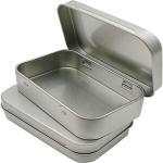 Rectangular Matt Coating Hinged Empty Tin Cans