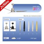 High Air Volume Ceiling Fan 3 Plastic Blades Led Ceiling Fan With Remote Control