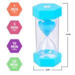 Kids Sand Timer Hourglass Plastic Hexagonal Hourglass Free Sample