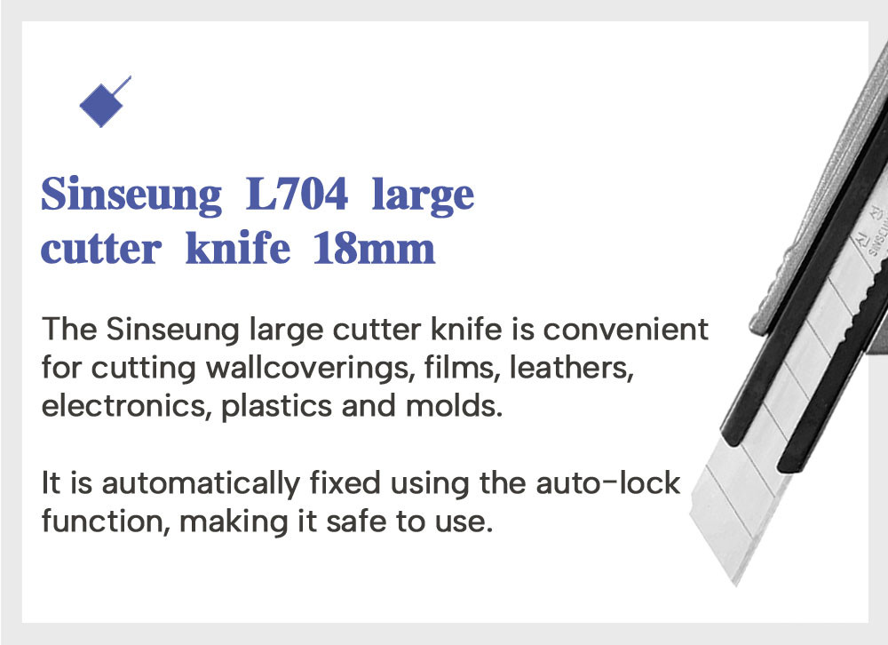 Aluminium Alloy Handle Heavy Duty Utility Knife 18mm With SK2 Steel Blade