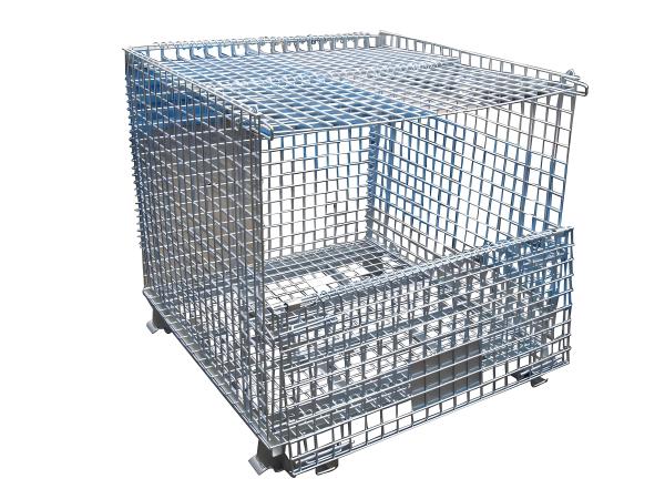 Galvanized Warehouse Logistics Transport Storage Folding Steel Metal Wire Mesh