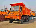 Three Axle Heavy Duty Dump Truck For Mining 420hp Power Half Cabin