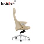 Comfortable Leather Swivel Office Chair With Silent Pu Wheel