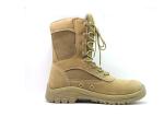 Tan Knee High Half British Leather Uniform Boots Sand Prevention / Wear