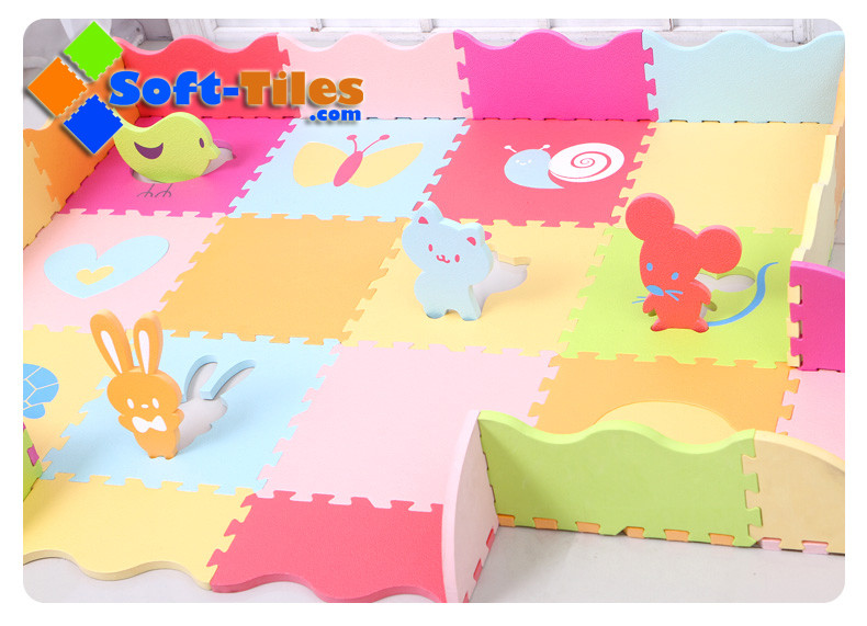 Odorless 12x12inch Children'S Jigsaw Floor Mats , Learning Floor Mats