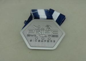 Wholesale Zinc Alloy Die Casting / Die Cast Medals Antique Silver Marathon Medals from china suppliers