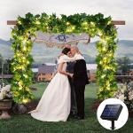 20 50 100 LED Solar Leaf Garland Light Outdoor Waterproof Fairy String Lights