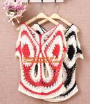 Blouse, Women, Hollow Out, Loose, Beach Crochet, Bikini, Blouses, Long Sleeve,