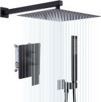 cUPC Bathroom Shower Mixer Set Settings Stainless Steel Shower Mixer Black