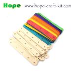 Serrated / jagged natural color, multi-colored wooden craft sticks with teeth