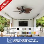 Low Noise Decorative Tropical 5 Blades Ceiling Fan Large Airflow Energy Saving