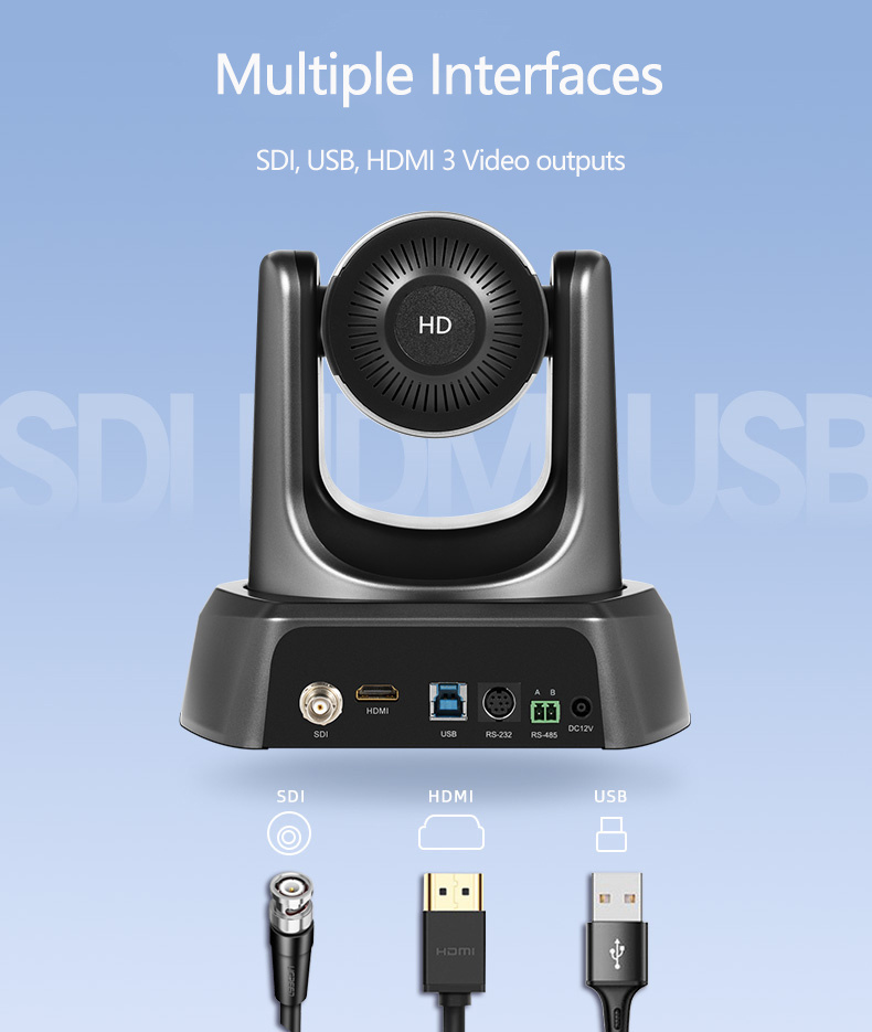 Tongveo Nv20A USB HDMI Conference Camera HD 1080P PTZ Camera SDI Cam 20X Zoom Video Conference Camera
