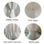 S-5XL White Disposable Coveralls Fluidproof Microporous Protective Suit 175