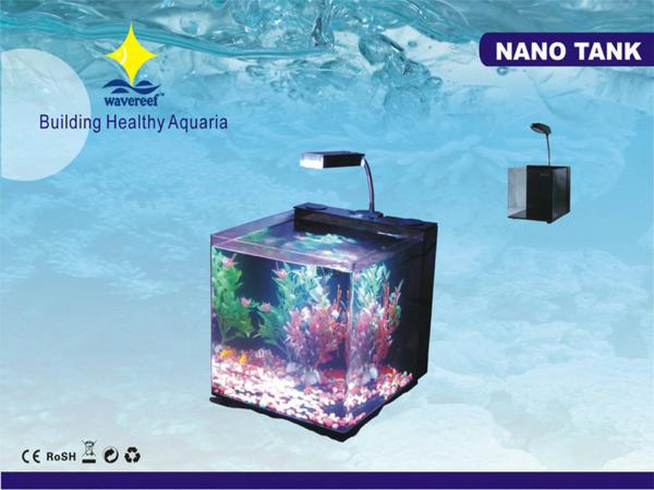 Quality 30L LED Lamp NANO Simple Elegant Aquarium Fish Tanks With Background Filter For Desktops for sale