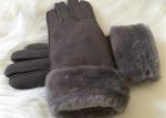 Shearling Sheepskin Gloves Hand Sewing Women Ladies Lamb Fur Winter Gloves