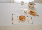 Customized Personalized Fashion Gifts Polyester Handmade Decor White Table Cloth