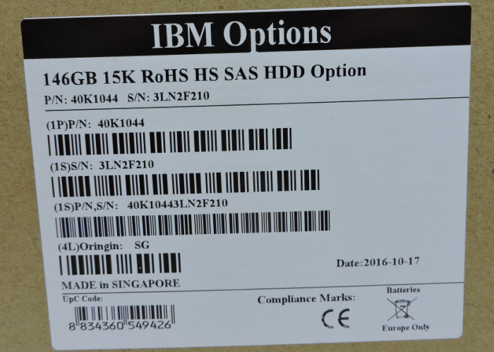 IBM Hard Disk 40K1044 26K5842 39R7350 146G 15K SAS 3.5 X3650 1 year warranty