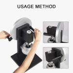 White Aluminum Steel Burr Manual Coffee Grinder for Home kfj127