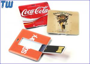 China Plastic Square Card Usb Flash Drives with Both Side High Quality Digital Printing on sale