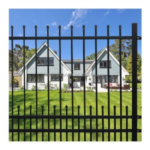 Wholesale Residential Security Fence Galvanized Durable Steel Panels with Pressure Treated Wood from china suppliers