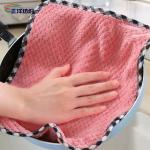 220GSM Reusable Cleaning Cloth 25X25CM Jacquard Microfiber Kitchen Washing Cloth