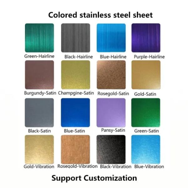 Factory Price 304 304l 0.3-3mm Color Stainless Steel Decorative Sheet Rose Gold