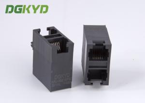 Wholesale Customized PBT Black 2x1 Dual Deck 2 Port 6p6c Rj12 Phone Jack from china suppliers