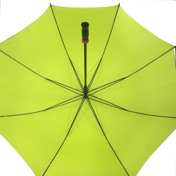 Windproof Black Compact Golf Parasol / Compact Golf Raincoat With Straight