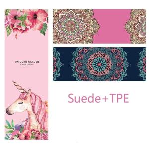 Wholesale Printed Suede Yoga Mat, 5mm thinckness Gymnastics Mats, Microfiber mats, Suede mat manufacturer from china suppliers