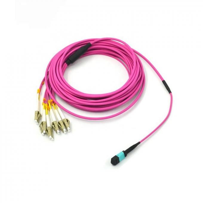 OM1 OM2 OM4 MPO LC DX Fanout Cable 0.5M Mutilmode