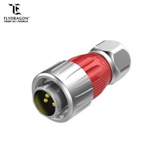 Wholesale Metal Cover Connector IP67 3Pin Waterproof Connector Soldering Wire to Board Socket Plug from china suppliers