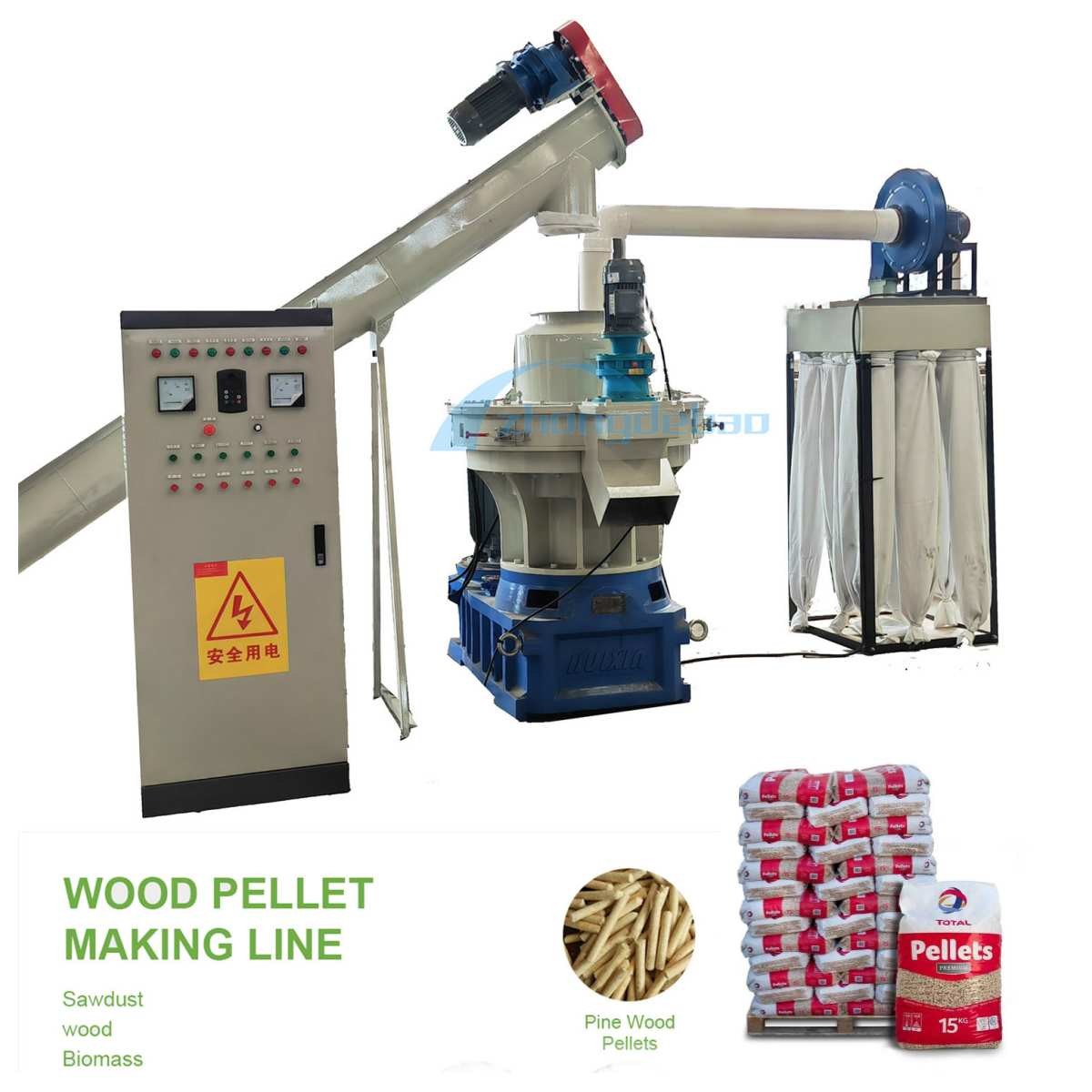 0.8-4t/h Capacity Pellet Mill Machine For Alloy Steel Die Material