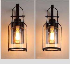 Wholesale Loft retro iron garden yard wall lamp balcony glass outdoor wall light (WH-VR-42) from china suppliers