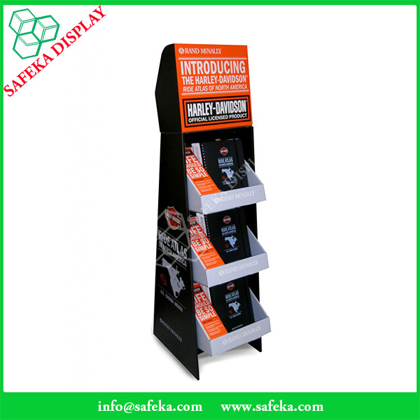 POS paper paperboard book shelf display Promotion Cardboard retail display magazine stand