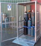 Compressed Gas Cylinder Cages Gas Canister Storage For Warehouse 800*900*430mm