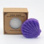 Allergenic Suitable Shell Shaped Sponge Eco Friendly Face Konjac Sponge