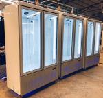 Upright Commercial Beverage Refrigerator , Bottom Mount Double Door Display