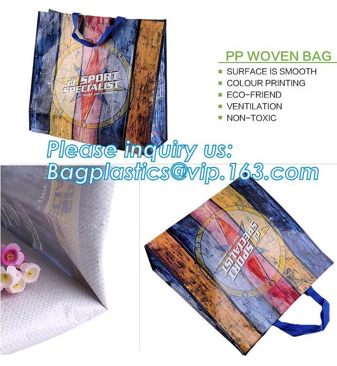 recycled pp woven laminated shopping bags glossy pp woven bags for advertising,ecofriendly pp lamination non woven shopp