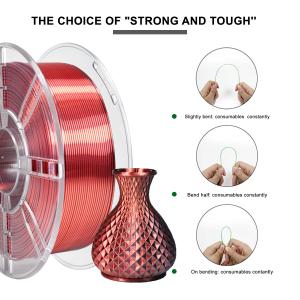 Wholesale 3D Printer Filament Silk Dual Color Red Black PLA Toughness Enhanced 3D Filament from china suppliers