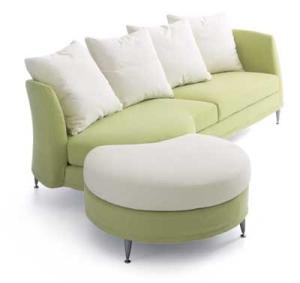 Wholesale Nordic Style Soild Wood Backrest Hotel Room Sofa Upholstered Stainless Steel Frame from china suppliers
