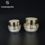 30ml 50ml Luxury Plastic Lotion Bottles Cosmetic Acrylic Spray Bottle With Gold