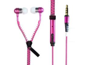 Wholesale Colorful Printed Zipper Style Earphones Android / IOS Supporting from china suppliers