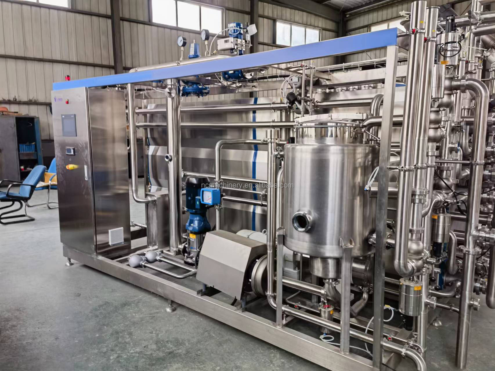 Steam Pressure 0.5-0.6 mpa 3000L/H Tubular UHT Milk Sterilization Machine for Dairy