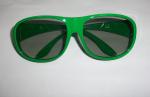Green Plastic Circular Polarization 3D Glasses For Cinema Big Size