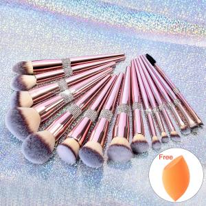 Wholesale CE Synthetic Hair Make Up Brushes Luxury With Belt Bag 14pcs from china suppliers