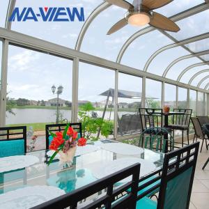 Wholesale Four Seasons Deck Enclosures Curved Roof Sunroom Steel Frame Sunroom from china suppliers