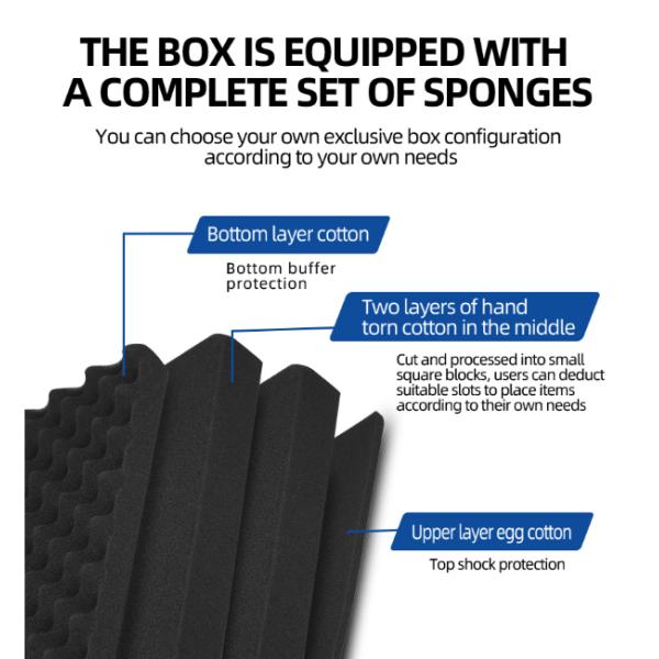 IP67 Waterproof Dustproof Tool Case 362x310x174mm Customizable