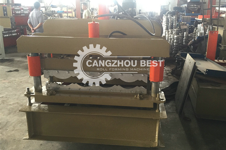 Aluminium Profile Material Zinc Metal 7kw Glazed Tile Roll Forming Machine