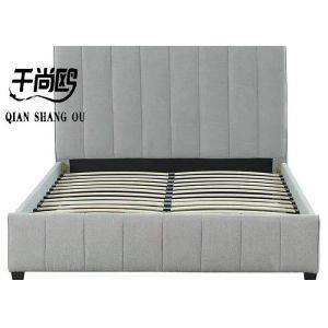 Waterproof Gray Soft Platform Bed Anti Scratch With Styling