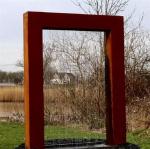 Garden Landscaping Rain Shower Fountain Corten Steel Rain Curtain Water Fountain